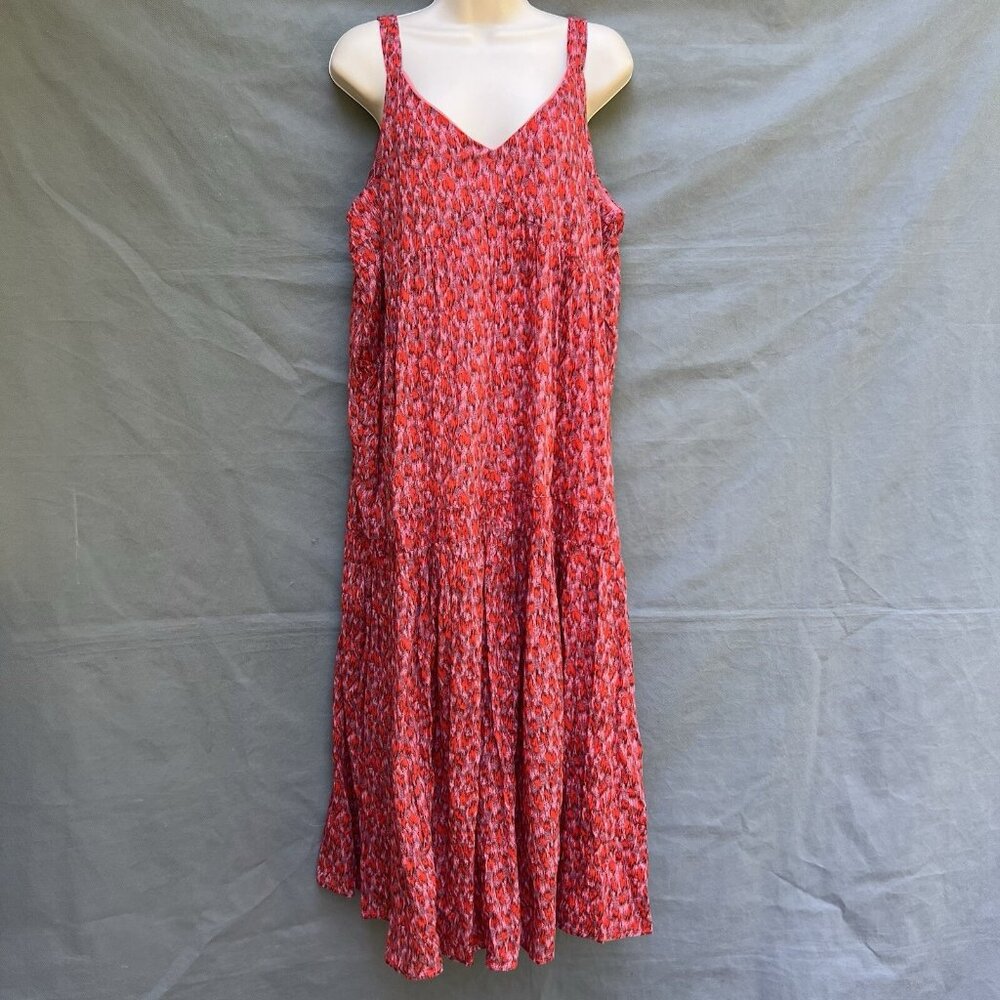 Joie Limited Edition Res V-Neck Ladies Maxi Tiered  Summer Dress Tea Sz L